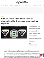FIFA to award World Cup winners championship rings, and fans can buy replicas