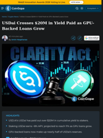 USDai Crosses $20M in Yield Paid as GPU-Backed Loans Grow
