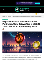 Dogecoin Holders Scramble to Save Portfolios, Many Reinvesting in a $0.20 Token Set for an Upward-Only Move - Crypto News Flash