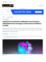 AAVE Price Prediction: Selling Pressure Pushes AAVE Below Key Averages as Momentum Flatlines at $156 - Blockchain.News