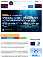 Shiba Inu Pumps, Tron Defends $0.30, But BlockDAG Hits $425 Million: What Crypto Wins Long-Term? | Live Bitcoin News