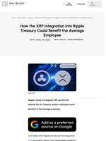 How the XRP Integration into Ripple Treasury Could Benefit the Average Employee