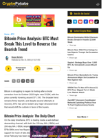 Bitcoin Price Analysis: BTC Must Break This Level to Reverse the Bearish Trend