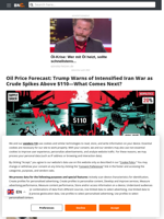 Oil Price Forecast: Trump Warns of Intensified Iran War as Crude Spikes Above $110—What Comes Next? - Brave New Coin