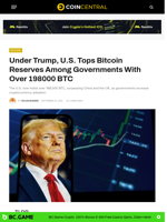 U.S. Tops Bitcoin Reserves Among Governments With Over 198000 BTC