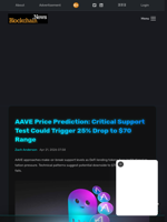 AAVE Price Prediction: Critical Support Test Could Trigger 25% Drop to $70 Range - Blockchain.News