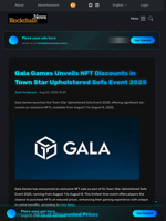 Gala Games Unveils NFT Discounts in Town Star Upholstered Sofa Event 2025 - Blockchain.News