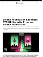 Solana Foundation Launches STRIDE Security Program: Solana Foundation - 