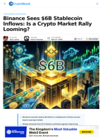 Binance Stablecoin Inflows Surge: Crypto Market Rally Ahead?