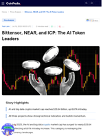 Bittensor, NEAR, and ICP: The AI Token Leaders