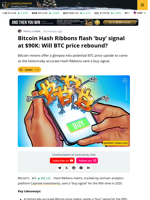 Bitcoin Hash Ribbons Suggest It’s Time to Buy BTC Again