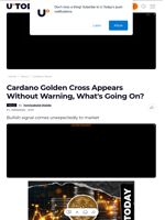 Cardano Golden Cross Appears Without Warning, What's Going On? - U.Today