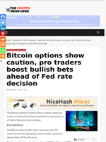 Bitcoin options show caution, pro traders boost bullish bets ahead of Fed rate decision - The Crypto News Wire