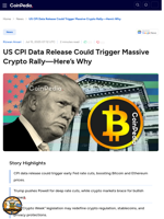 US CPI Data Release Could Trigger Massive Crypto Rally—Here’s Why