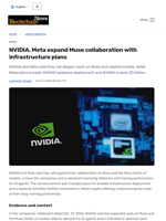 NVIDIA, Meta expand Muse collaboration with infrastructure plans - Blockchain.News