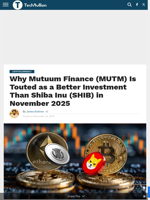 Why Mutuum Finance (MUTM) Is Touted as a Better Investment Than Shiba Inu (SHIB) in November 2025 - TechBullion