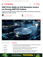 XRP Price Rally to $10 Remains Intact on Strong XRP ETF Debut - Coinspeaker