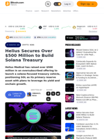 Helius Secures Over $500 Million to Build Solana Treasury – Crypto News Bitcoin News