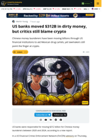 Chinese Gangs Moved $312B Through US Banks Over Five Years