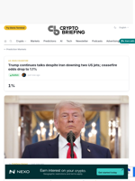 Trump continues talks despite Iran downing two US jets; ceasefire odds drop to 1.1%