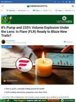 8% Pump and 233% Volume Explosion Under the Lens: Is Flare (FLR) Ready to Blaze New Trails?