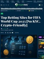 Top Betting Sites for FIFA World Cup 2025 [No KYC, Crypto-Friendly] - Crypto Daily