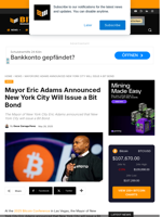 Mayor Eric Adams Announced New York City Will Issue A Bit Bond