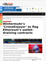 Wintermute’s ‘CrimeEnjoyor’ to flag Ethereum’s wallet-draining contracts - The Crypto News Wire