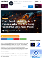 From Small Investments to 7 Figures: Why This AI Is Being Called the Millionaire Maker | Live Bitcoin News