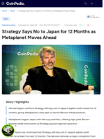 Strategy Says No to Japan for 12 Months as Metaplanet Moves Ahead