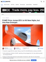 PUMP Price Jumps 65% to ATH, But One Risk Pops Up