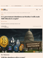 U.S. government shutdown on October 1 will crash XRP, Bitcoin & crypto? - AMBCrypto