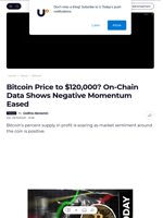 Bitcoin Price to $120,000? On-Chain Data Shows Negative Momentum Eased - U.Today