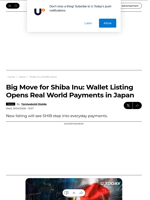 Big Move for Shiba Inu: Wallet Listing Opens Real World Payments in Japan - U.Today