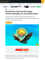 Kazakhstan Plans $500M–$1B Crypto National Reserve