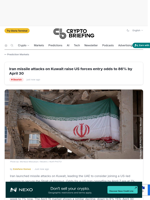 Iran missile attacks on Kuwait raise US forces entry odds to 86% by April 30