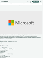 Microsoft and Oracle rewarded for disciplined AI spending, Alphabet punished for cash burn