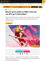 Bitcoin Price Slumps to $85K Amid Japan Rate Hike Expectations