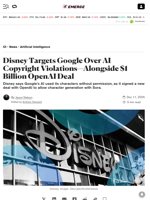 Disney Targets Google Over AI Copyright Violations—Alongside $1 Billion OpenAI Deal - Decrypt