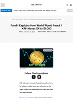 Pundit Explains How World Would React if XRP Moves $4 to $1,000