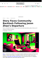 Story Faces Community Backlash Following Jason Zhao’s Departure - 