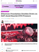 Ethereum Doubles Down on DeFi Amid Bearish ETH Pressure