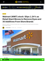 Walmart (WMT) stock: Slips 1.24% as Retail Giant Moves to Remove Dyes and 30 Additives From Store Brands