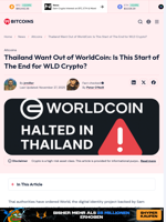 Thailand Halts Worldcoin, Orders Data Deletion as WLD Slips