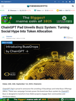 ChainGPT Pad Unveils Buzz System: Turning Social Hype Into Token Allocation - TheNewsCrypto