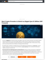 Best Crypto Presales to Watch as Ripple Eyes $1 Billion XRP Treasury