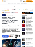 Bitcoin Dips Lose Meaning With Hundreds of Trillions Near Entry, Says Bitwise – Markets and Prices Bitcoin News