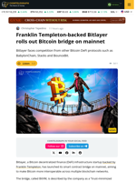 Bitlayer Debuts Bitcoin Smart Contract Bridge on Mainnet