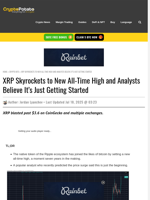 XRP Skyrockets to New All-Time High and Analysts Believe It's Just Getting Started