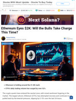 Ethereum Eyes $2K: Will the Bulls Take Charge This Time?